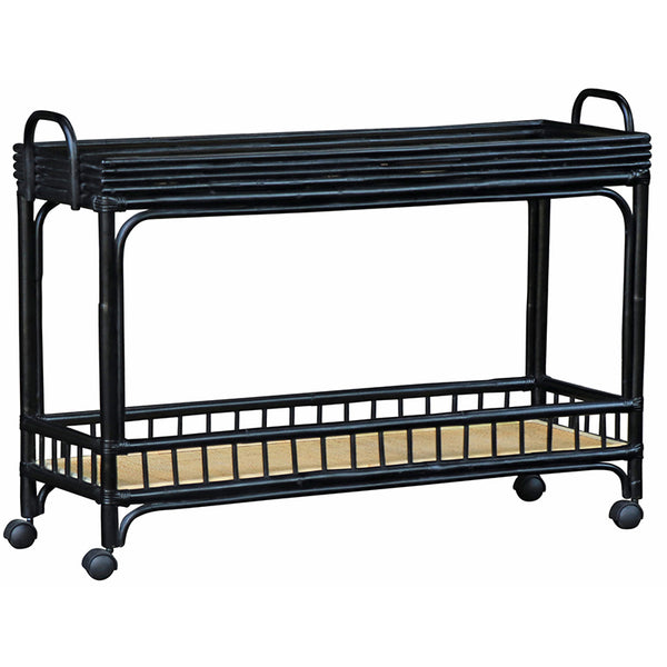 rattan bar cart